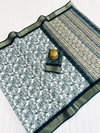 MG 401 Plain Linen Printed Daily Wear Sarees Wholesale Shop In Surat